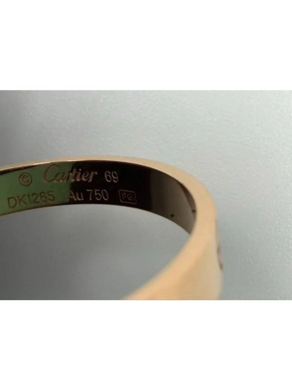 Pre-Owned Cartier 18K Love Wedding Band Ring Rose Gold Size69